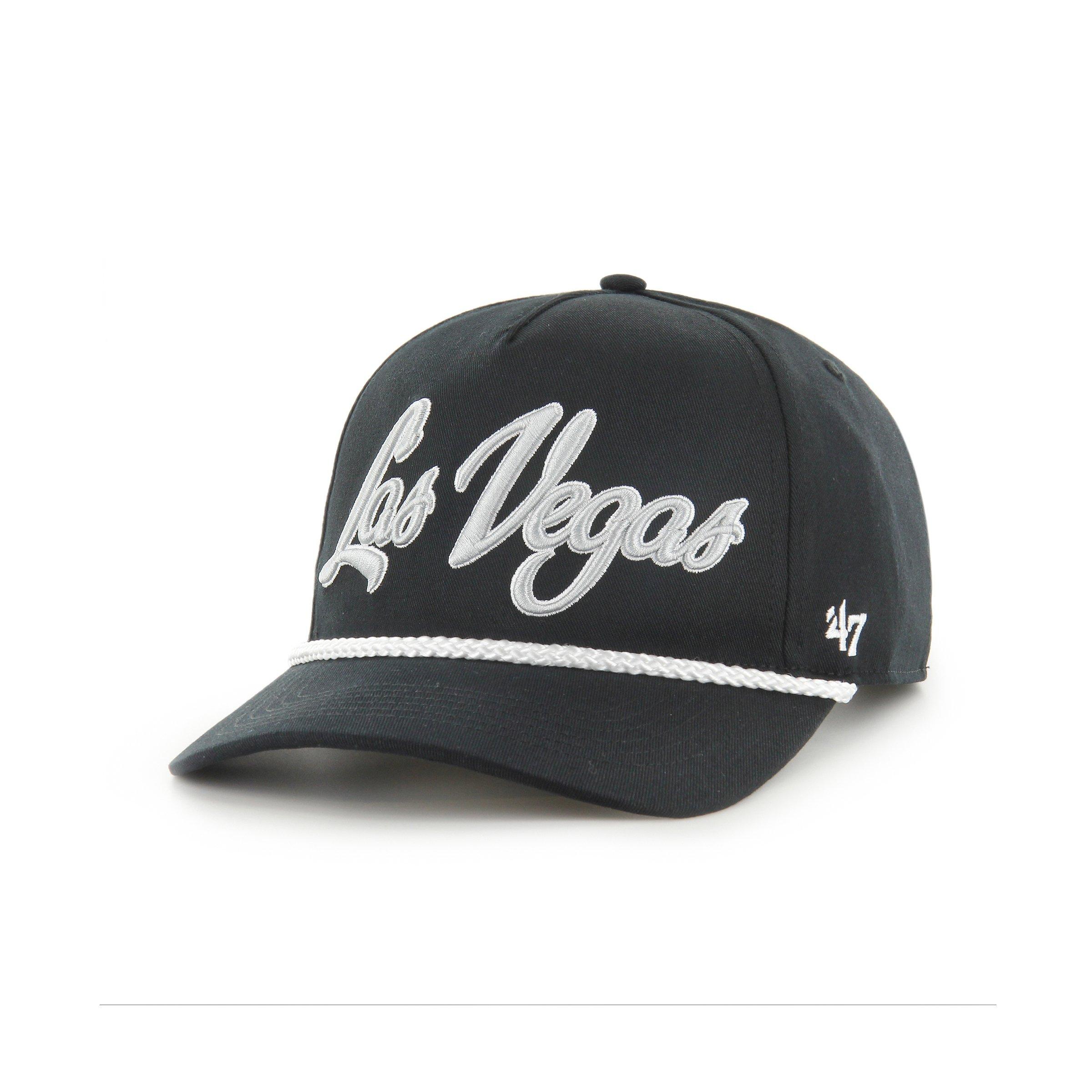 47 Las Vegas Raiders Overhand Hitch Snapback Hat - Black - BLACK